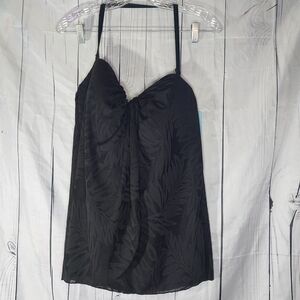 Bal Harbour Swim Flyaway Black Bandeaukini Size 20 NWT